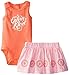 Calvin Klein Baby-Girls Newborn Bodysuit with Skirt