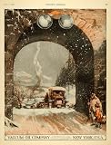 1920 Ad Vacuum Oil Lubricant Product Winter Trucks Snow Gargoyle Mobiloils World - Original Print Ad