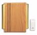 Heath Zenith SL-6182-C Traditional Décor Wireless Door Chime, Oak and Satin-Finish Brass