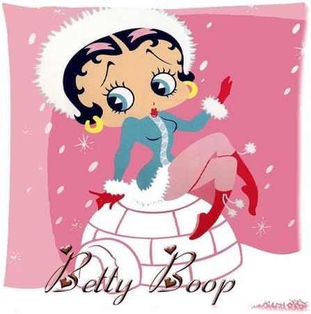 Cartoon Sexy Girl Betty Boop Frozen Winter Ice House Custom Pillowcase Pillow Sham Throw Pillow Cushion Case Cover Two Sides Printed 18x18 Inches
