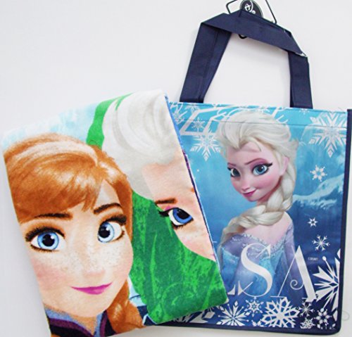 Disney Frozen Anna & Elsa Beach Towel & Tote Set