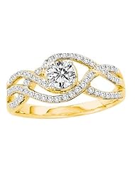 0.66CTW DIAMOND 0.40CTW CENTER ROUND BRIDAL RING
