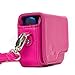 MegaGear Canon PowerShot SX620 HS, ELPH 180, ELPH 360 HS, ELPH 190 is, ELPH 170 is, SX610 HS Leather Camera Case with Strap - Hot Pink - MG1093