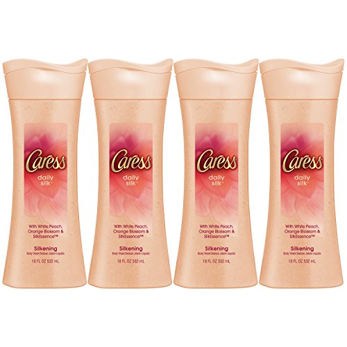 Caress Daily Silk Body Wash, 18 Ounce,4 Count