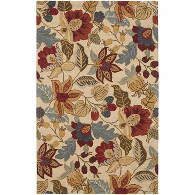 Safavieh Jardine Collection JAR952B Handmade Beige Wool Area Rug, 8-Feet by 10-Feet On Sale
