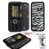 LG Rumor2 "Sprint" LX265 Black/White Zebra Laser Cut Silicon Skin + Free LiveMyLife Wristband