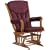 Dutailier Ultramotion Sleigh Glider - Bordeaux Striped Velvet