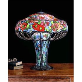 Meyda Tiffany 24.5 High Tiffany Zinnia Mosaic Table Lamp 50352 by LAMPS BEAUTIFUL