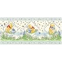 Classic Pooh and the Hunny Pot Wallpaper Border- Blue