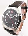 MENS VICTORINOX SWISS ARMY LEATHER DATE WATCH 241083