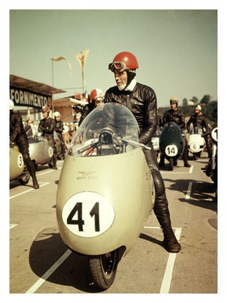 GP Moto Guzzi Motorcycle Race Transportation Giclee Poster Print, 18x24