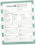 bloom daily planners Vacation Packing List + Daily Outfit Organizer - Tear Off Vacation Packing Planning Pad - 8.5" x 11"