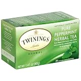 Twinings Pure Peppermint Herbal Tea, 1.41-Ounce Boxes (Pack of 6)