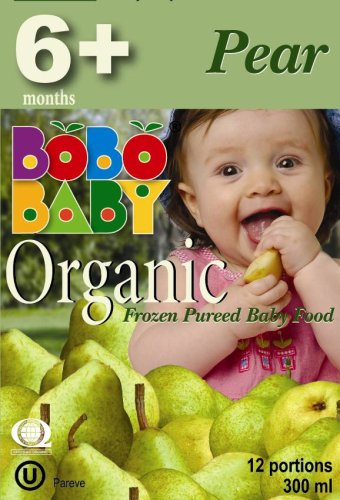 Bobobaby 6+ Months Pear, 12 Servings, 10.15-Ounce Boxes (Pack of 12) by Bobobaby