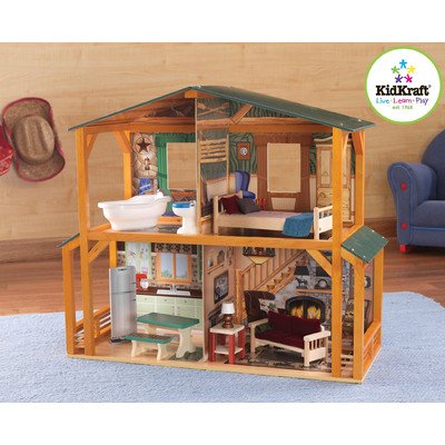 See KidKraft Campfire Cabin Dollhouse