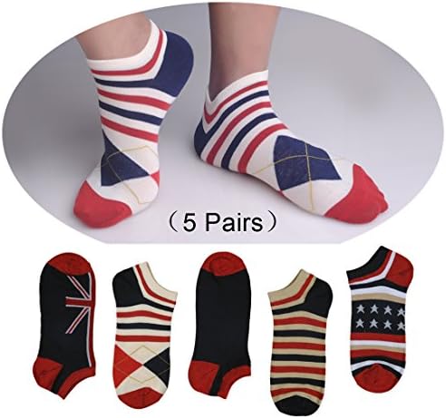 GBSocks Men No Show Socks Best Cotton No Show Socks For Men (5 Pair)