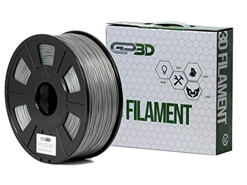 GP3D ABS Silver 3D Printer Filament - 1KG 1.75mm 2.2lbs. Compatible With 3D Printers Reprap, Makerbot Replicator 2, Makergear M2 and up, Afinia, Solidoodle 2, Printrbot