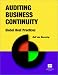 Book cover of Auditing Business Continuity: Global Best Practices.