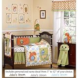 Dinos at Play by CoCaLo Toddler / Crib 8 Piece Bedding Set Plus Personalize ....