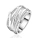 New Fashion Jewelry 925 Silver Beautiful Austrian Crystal Band Ring(Q)
