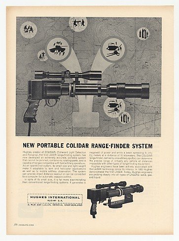 1963 Hughes Portable COLIDAR Range-Finder Sys Photo Print Ad