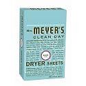 Mrs Meyers Clean Day, Dryer Sheet Basil, 80-Pack