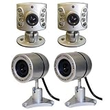 Wisecomm Four Pack of Mini Outdoor Night Vision Cameras