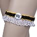 NCAA Wake Forest Demon Deacons Ladies Black-Gold Logo Garter With Lace