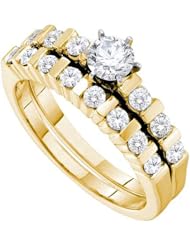1.00CT DIAMOND 0.40CT CENTER ROUND BRIDAL SET