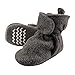 Hudson Baby Unisex Baby Cozy Fleece Booties, Dark Gray, 0-6 Months
