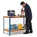 Industrial Workbench with 2 chipboard shelves.  350kgs UDL per shelf.  900h x 1400w x 600mmd.