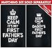 Fathers Day Gift - Keep Calm It's Daddy's First Father's Day Baby Onesie 3 - 6 months Wow pink