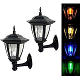 2-Pk Outdoor Solar Hexagon Wall Mount Landscape Lights 5 White (Wall Mount Only) LEDs_ASPL42W-2