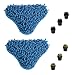 H2O Mop X5 Blue Coral Mop Pad 2-pack and Steamer Brush 6-pack H2O Mop X5 Blue Coral Mop Pad 2-pack and Steamer Brush 6-pack