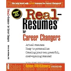 Real Resumes for Career Changers : Actual Resumes and Cover Letters (Real-Resumes Series)
