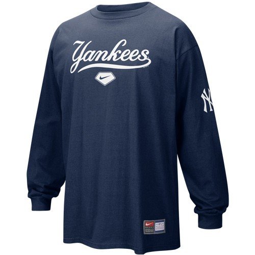 Buy Nike New York Yankees Navy Blue Practice Long Sleeve T-shirt online at Discounted New and Used prices. Delivered to your door with Off-The-Bookshelf.