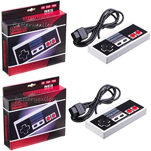 2 NEW TPX CLASSIC CONTROLLERS FOR NINTENDO NES 8 BIT SYSTEM CONSOLE CONTROL PAD