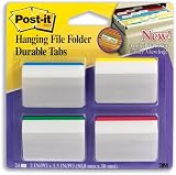 Post-It Index Filing Tabs Strong Angled 51x38mm Six Each of 4 Colours Assorted Ref 686-A1