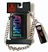 Atari Rainbow Logo Black Leather Wallet with Chain