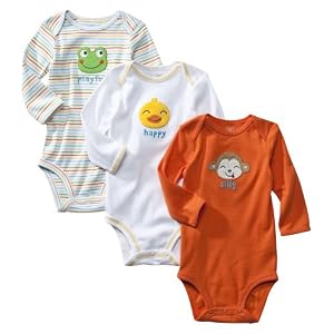 JOY 3pk BodysuitAnimal Faces