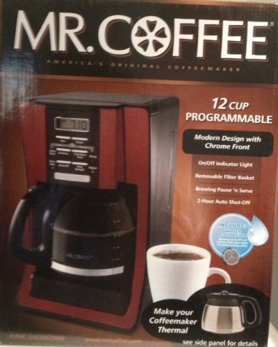 Mr. Coffee 12 Cup Programmable Modern Design withg Chrome Front Coffeemaker Mr. Coffee 12 Cup Programmable Modern Design withg Chrome Front Coffeemaker