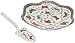 Yedi Houseware Classic Coffee and Tea Butterfly Cake Plate with Server, White