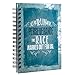 Teal Blue Vintage Graphic Hardcover Wirebound Journal - Hebrews 12:1
