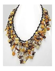 Cotton Semi Gemstone Bead Necklace