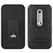 Moto G (3rd Gen) Case, LK [Heavy Duty] Armor Holster Defender Full Body Protective Hybrid Case Cover with Belt Clip for Moto G 3rd Generation (2015)
