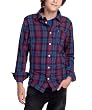 ESPRIT Jungen Hemd, kariert I08530, Gr. 140 (S), Blau (460 STAR BLUE)