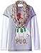 Beautees Girls' Big Long Sleeve Screen Tee with Scarf