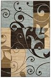 Brumlow Home Scrolled Vine 1' 8 x 2' 10 blue Area Rug