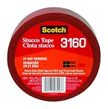 3M 3160 Scotch Contractor's Heavy Duty Cloth Stucco Tape, 1.88-Inch x 60-Yard, 1-Pack