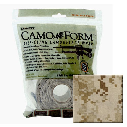 McNett MARPAT DESERT MIL 19413 Camo Form Protective Camouflage Wrap 12 ft roll, Bag